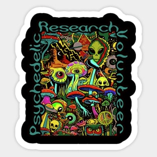 Psychedelic Mushroom | Psychedelic Research Volunteer Sticker